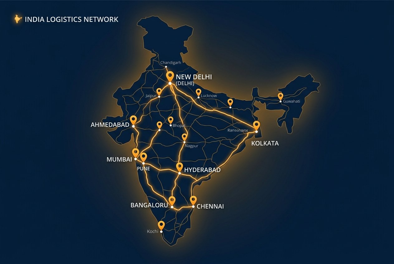 Nisha Roadlines transportation network across India
